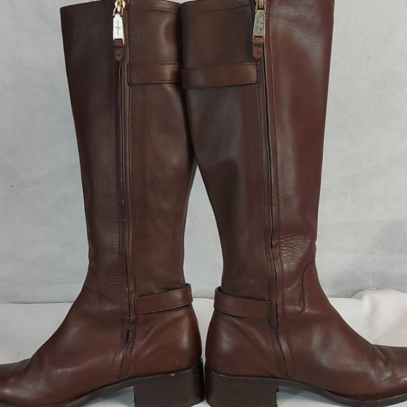 Cole Haan Brown Leather Riding Boots size 8 - Picture 12 of 15